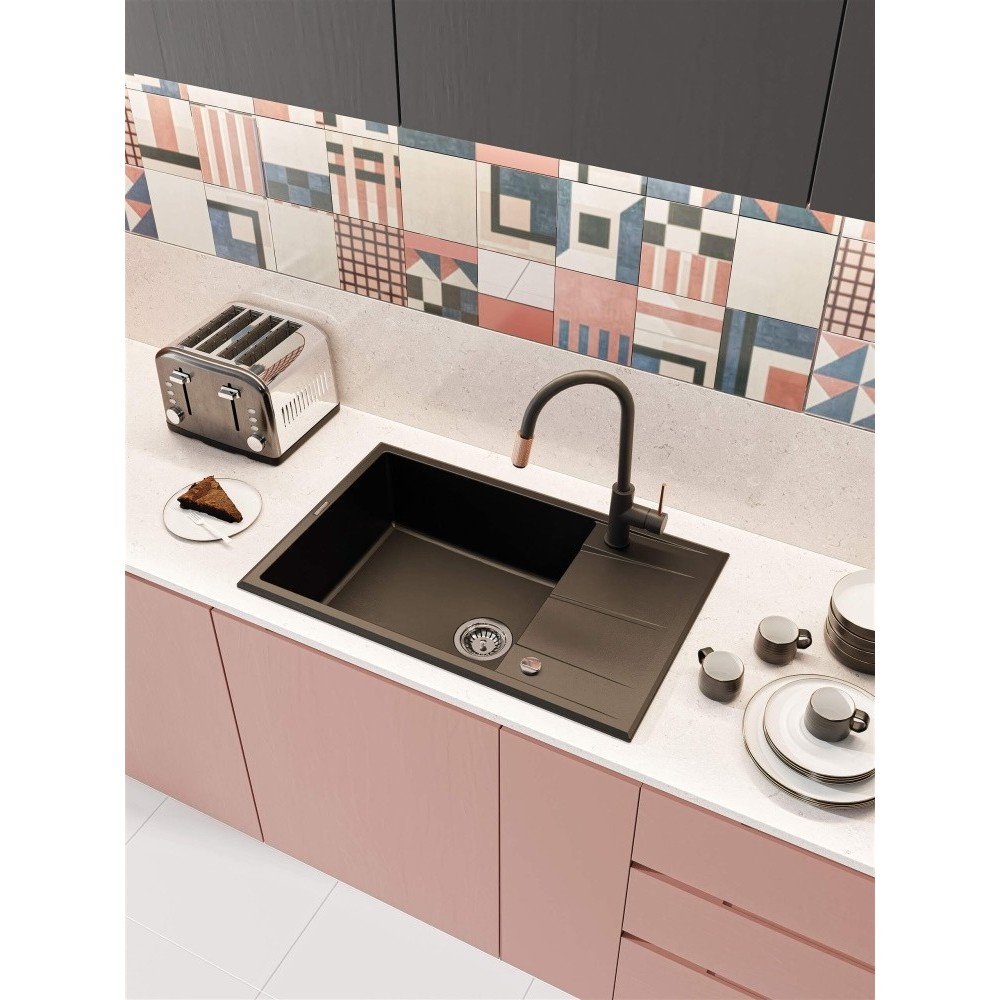 Baterie bucatarie Deante Aster negru/cupru [5]
