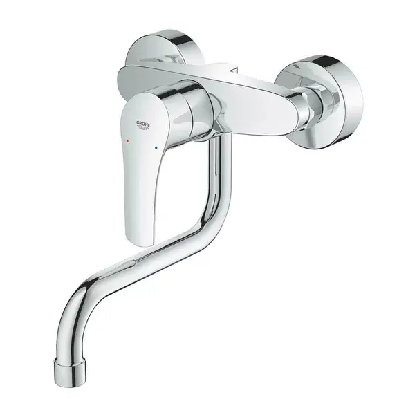 Baterie bucatarie Grohe Eurosmart New crom cu montare pe perete [2]
