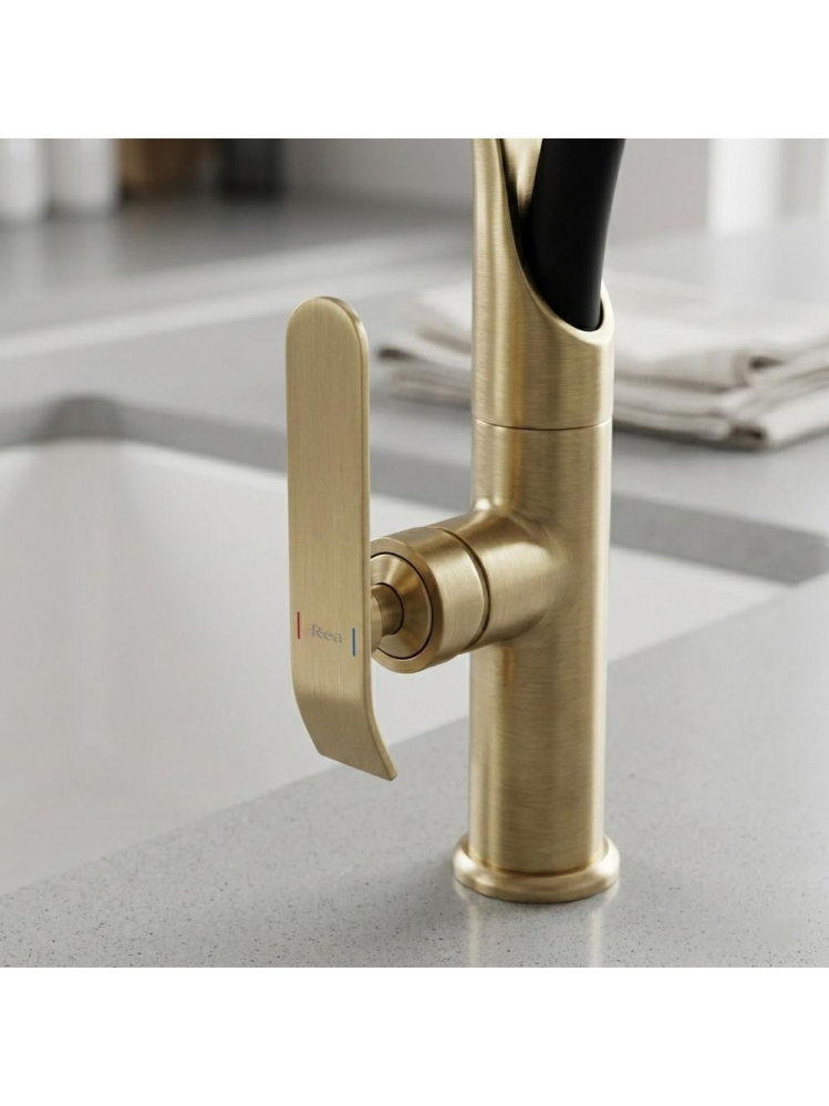 Baterie bucatarie Rea Castor auriu periat  [5]