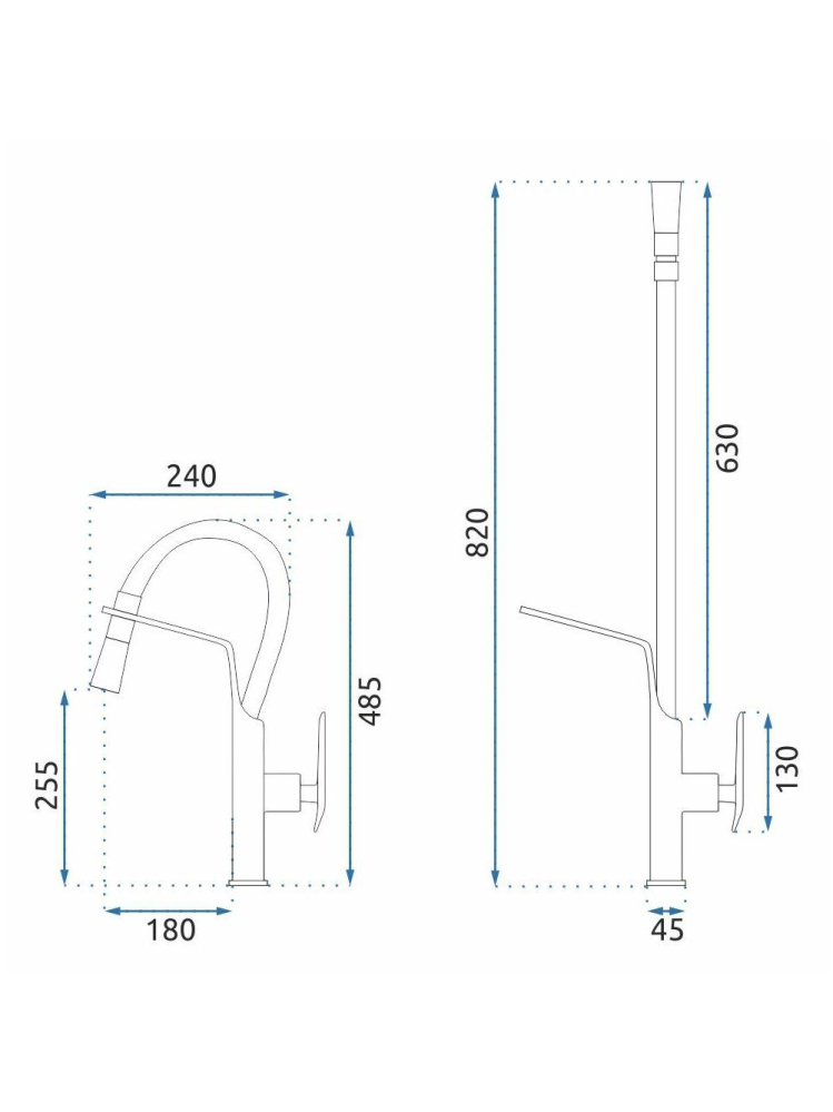 Baterie bucatarie Rea Castor auriu periat  [6]