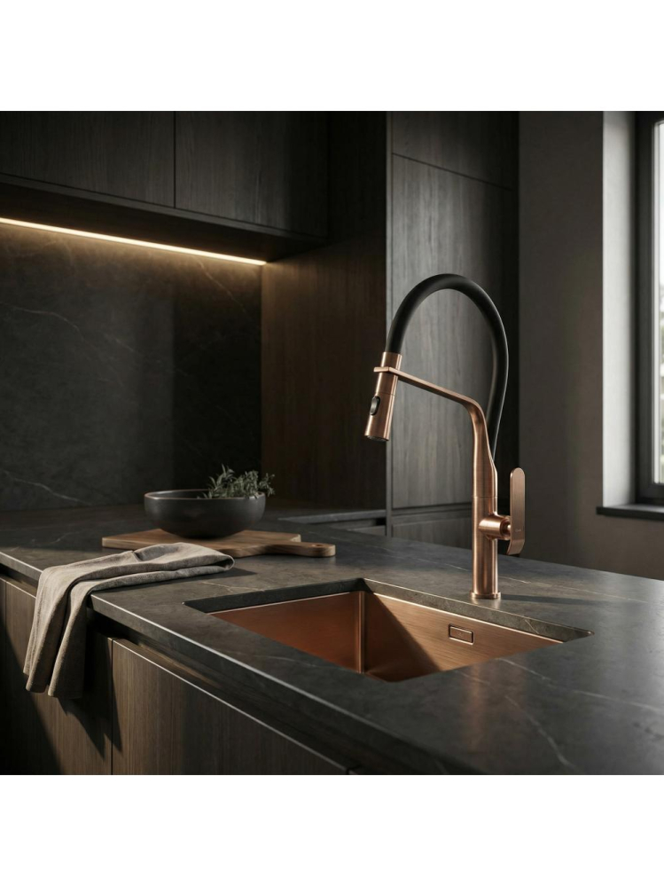 Baterie bucatarie Rea Castor cupru periat [4]