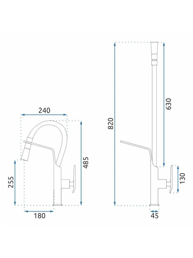 Baterie bucatarie Rea Castor cupru periat [6]