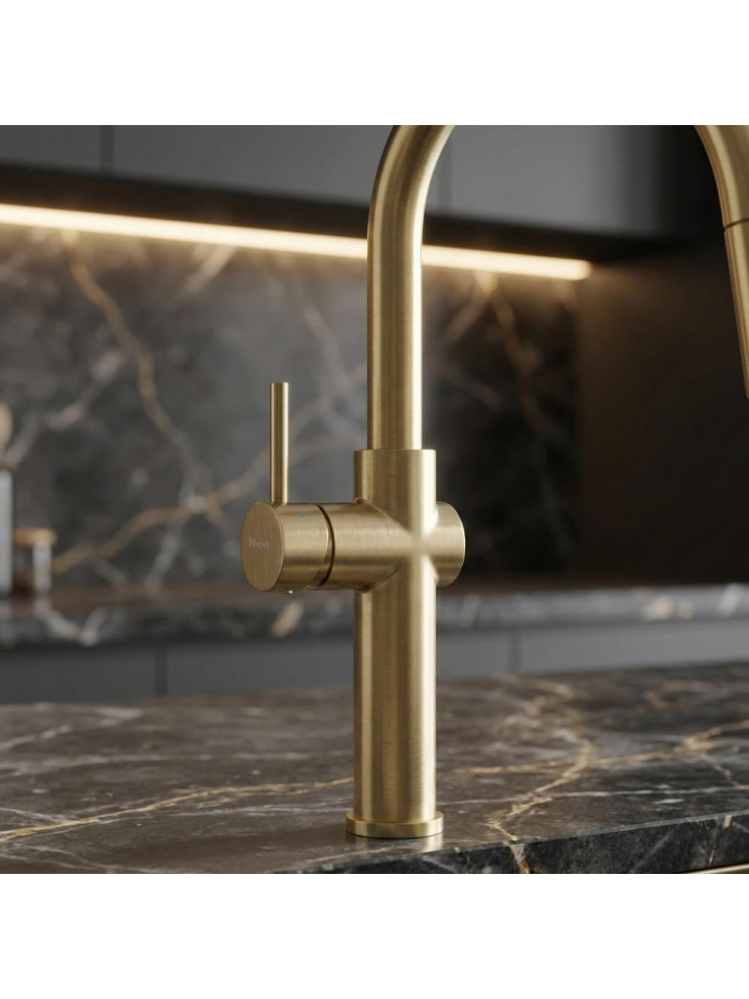 Baterie bucatarie Rea Fresh auriu periat  [5]