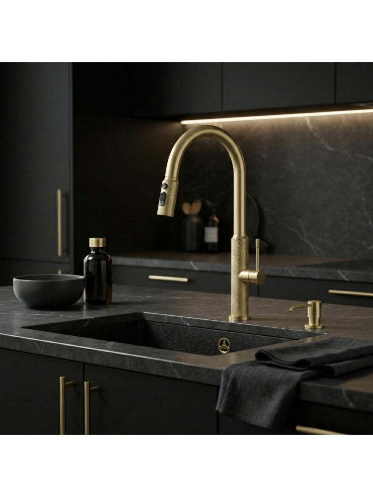 Baterie bucatarie Rea Master auriu periat  [4]