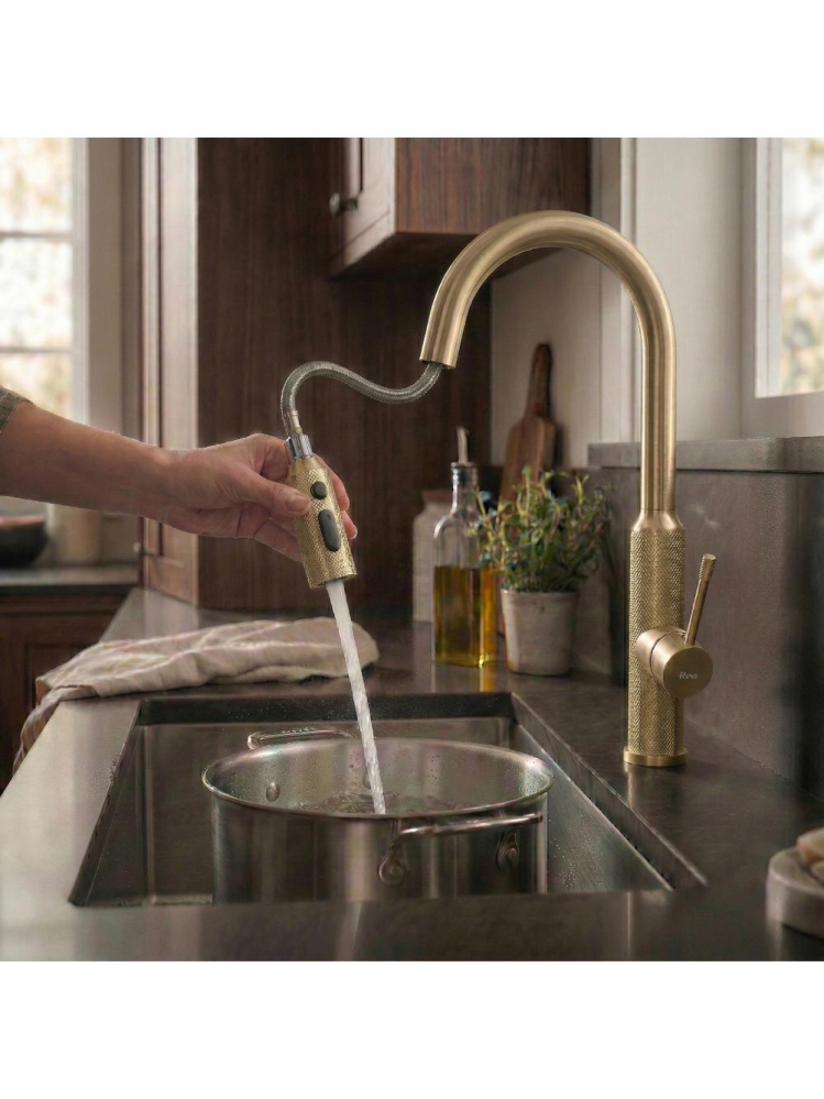 Baterie bucatarie Rea Master auriu periat  [2]