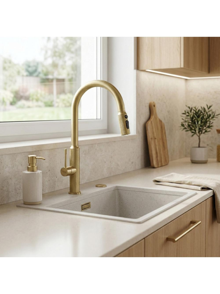 Baterie bucatarie Rea Master auriu periat  [3]