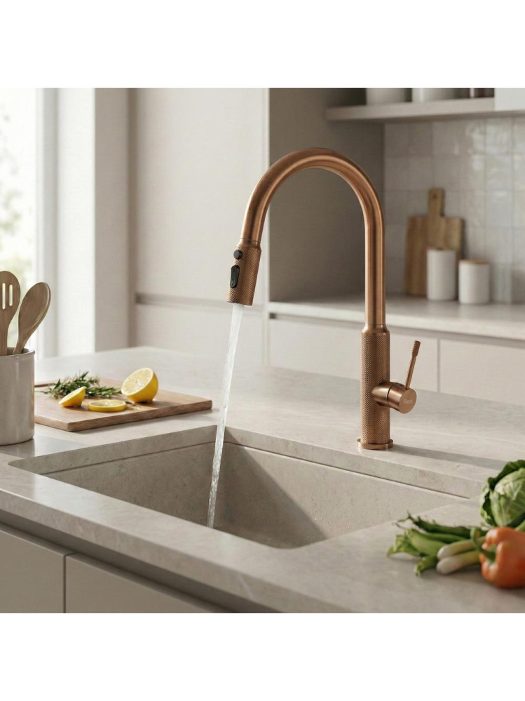 Baterie bucatarie Rea Master cupru periat [7]