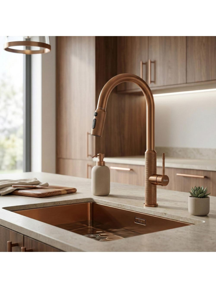 Baterie bucatarie Rea Master cupru periat [4]