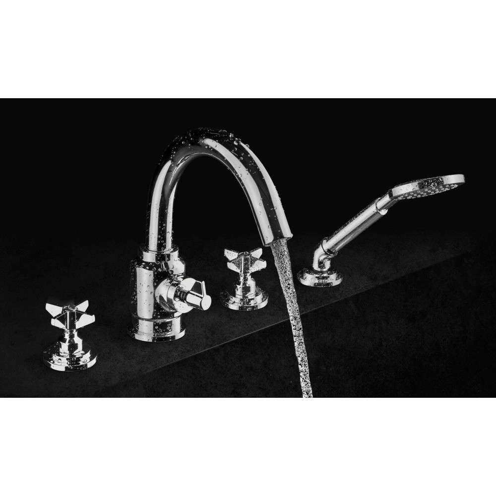 Baterie cada – dus dubla comanda Deante Temisto crom cu set de dus BQT_014D [2]