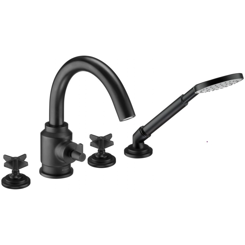 Baterie cada – dus dubla comanda Deante Temisto negru cu set de dus [1]