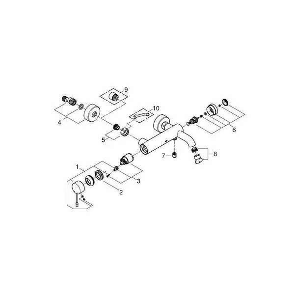 Baterie cada - dus Grohe Essence New monocomanda crom [3]
