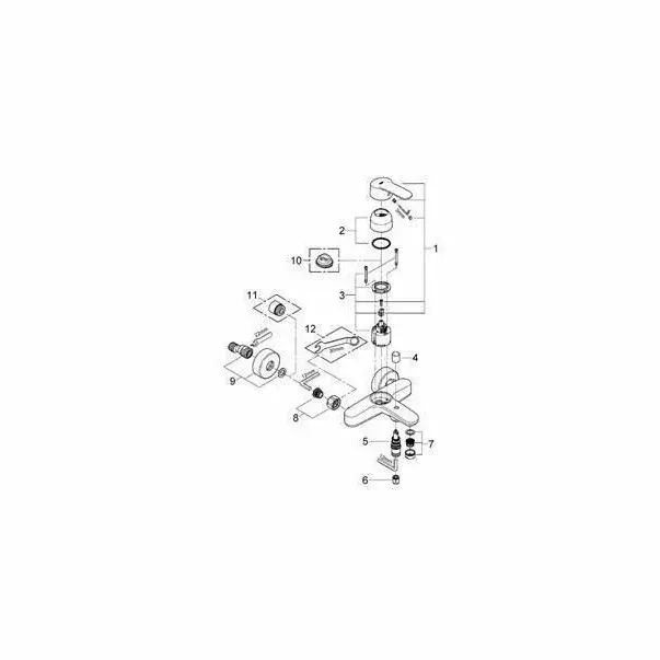 Baterie cada - dus Grohe Eurostyle Cosmopolitan crom lucios [3]