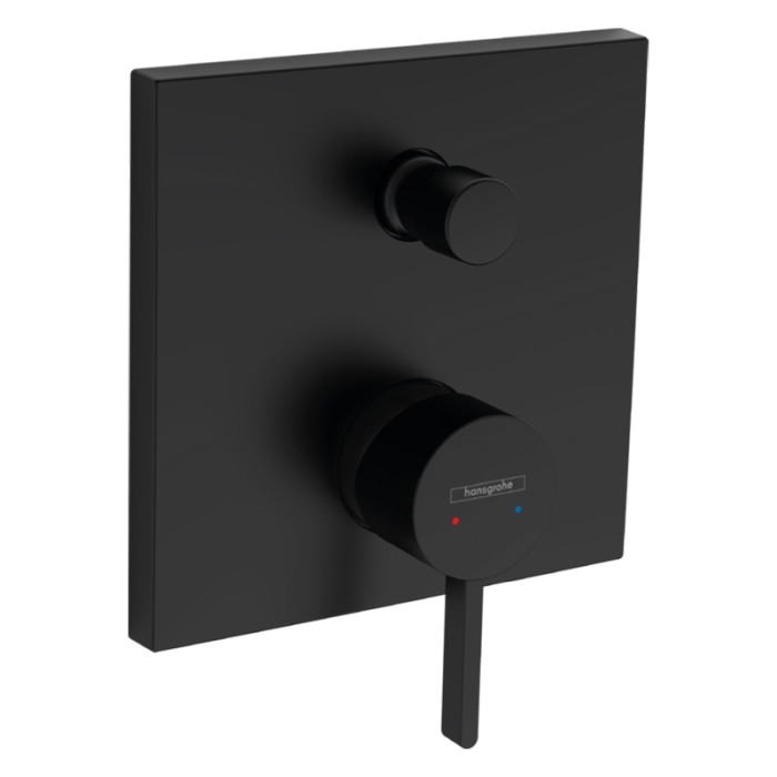 Baterie cada - dus, Hansgrohe, Finoris, incastrata, negru mat [1]