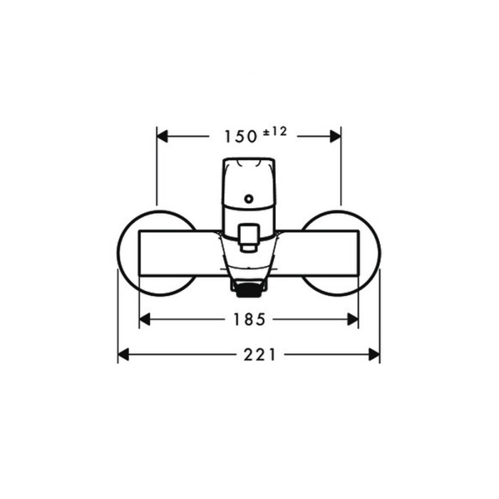 Baterie cada-dus Hansgrohe, Focus E2, fara set, crom [3]