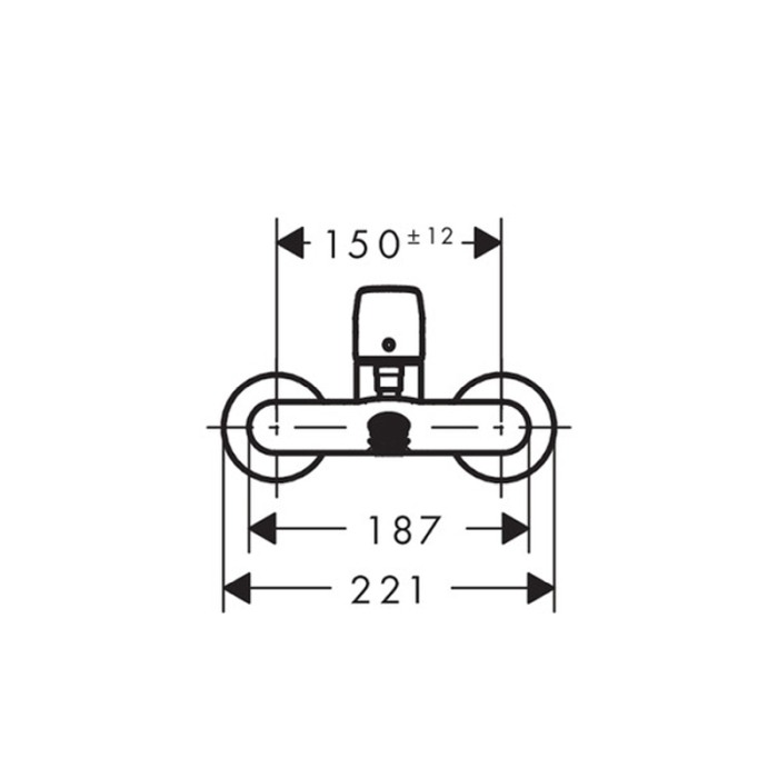 Baterie cada-dus, Hansgrohe, Logis, crom [3]