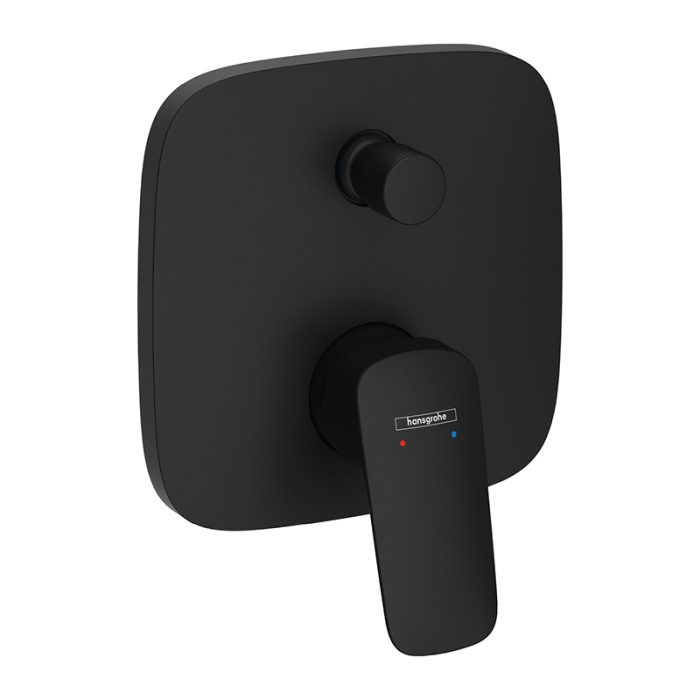 Baterie cada - dus, Hansgrohe, Logis, incastrata, parte vizibila, negru mat [1]