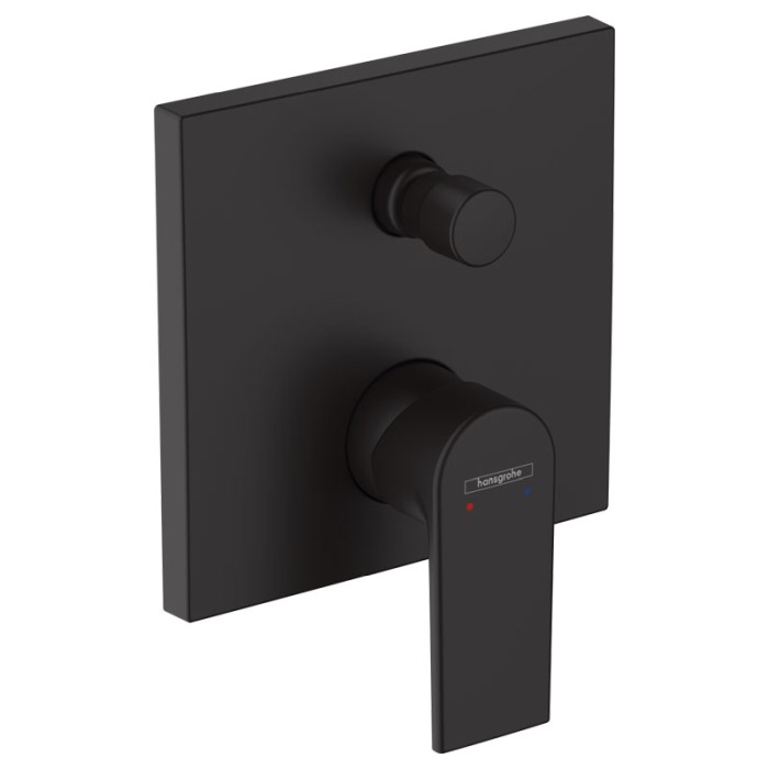 Baterie cada - dus, Hansgrohe, Vernis Shape, cu montaj incastrat, negru mat [1]