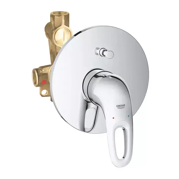 Baterie cada - dus incastrata Grohe Eurostyle crom lucios cu corp incastrat [1]