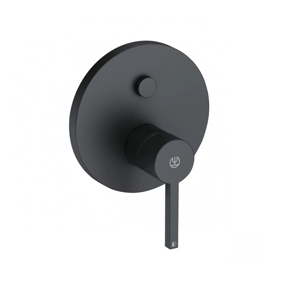 Baterie cada - dus incastrata Kludi Nova Fonte Puristic negru mat Push [1]