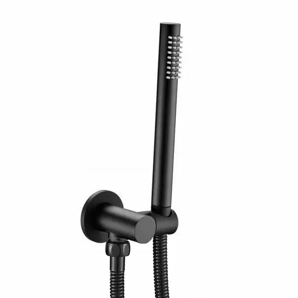 Baterie cada - dus incastrata Rea Lungo negru mat cu set de dus si corp ingropat [2]