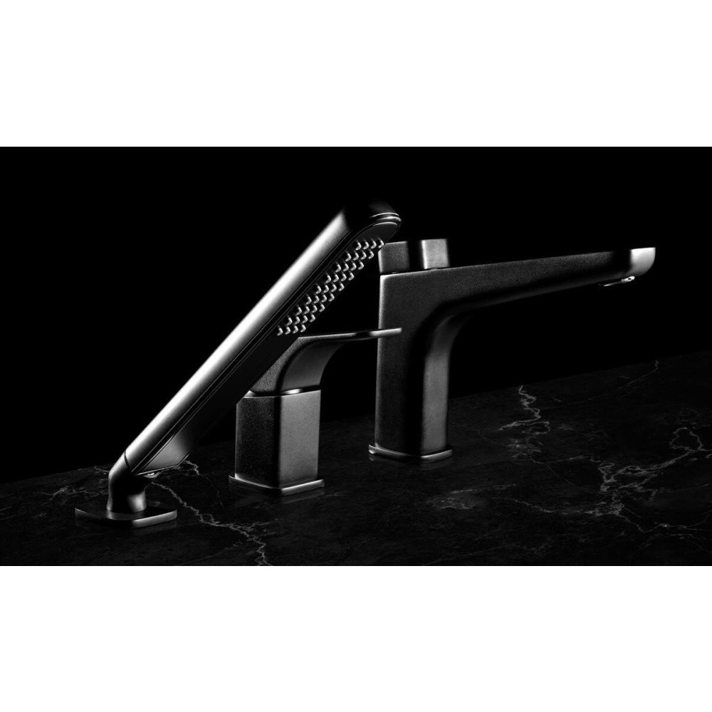 Baterie cada – dus monocomanda Deante Hiacynt negru cu set de dus [2]