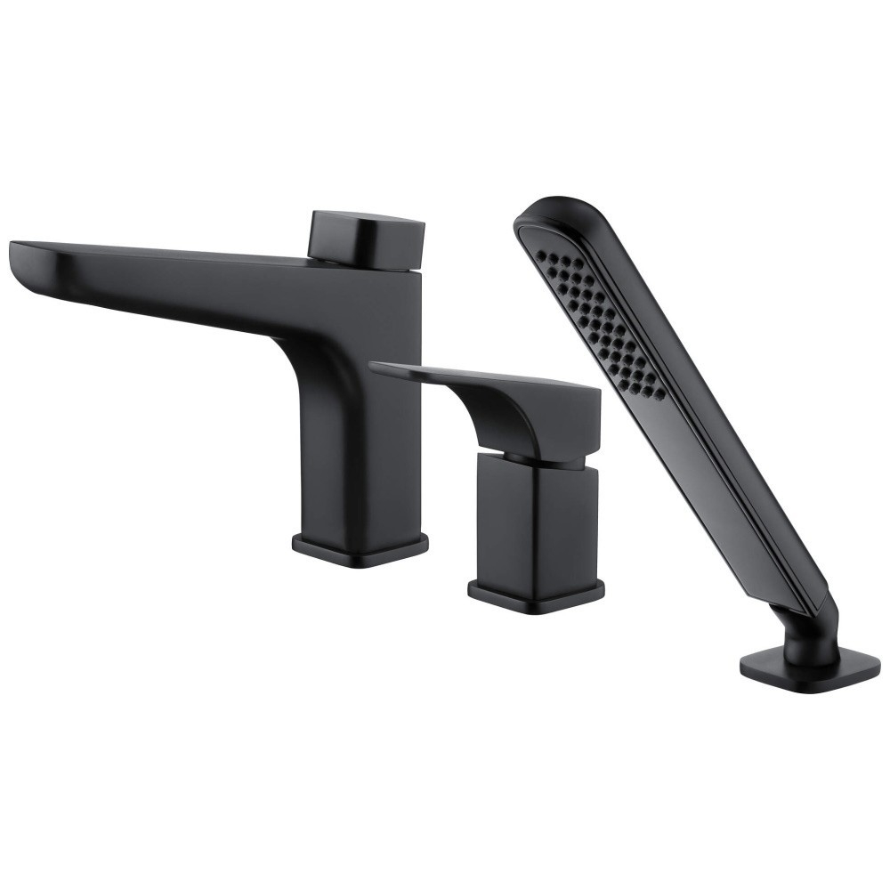 Baterie cada – dus monocomanda Deante Hiacynt negru cu set de dus [1]