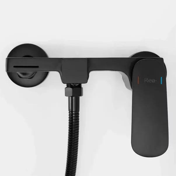 Baterie cada - dus Rea Berg monocomanda negru cu set de dus [4]