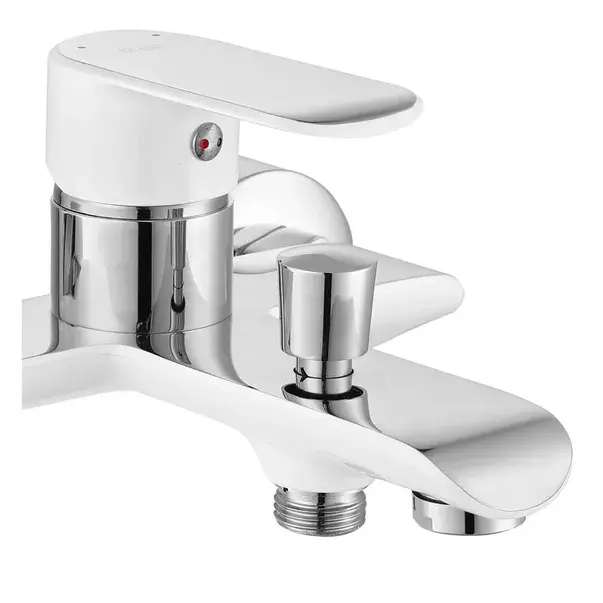 Baterie cada - dus Rea Bloom monocomanda alb - crom cu set de dus [3]