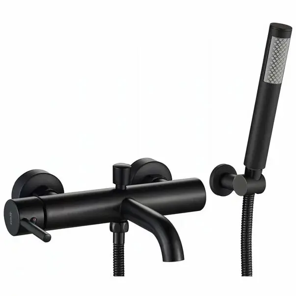 Baterie cada dus Rea Lungo negru mat cu set de dus [2]