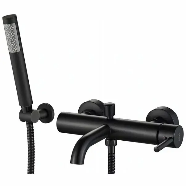 Baterie cada dus Rea Lungo negru mat cu set de dus [1]