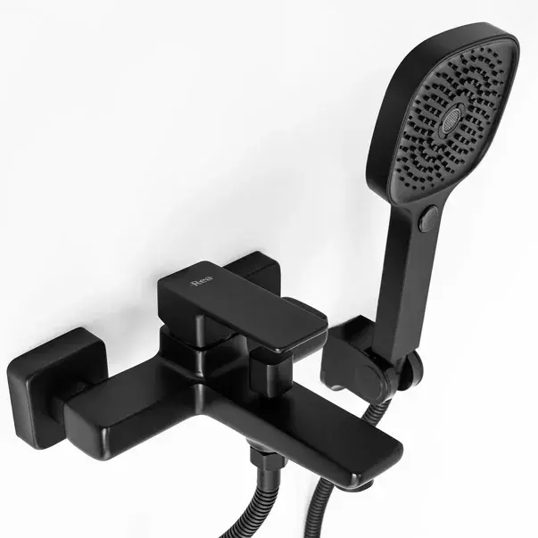 Baterie cada - dus Rea Orix monocomanda negru cu set de dus [4]