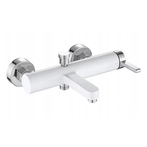 Baterie cada - dus Rea Polo monocomanda alb - crom cu set de dus [3]