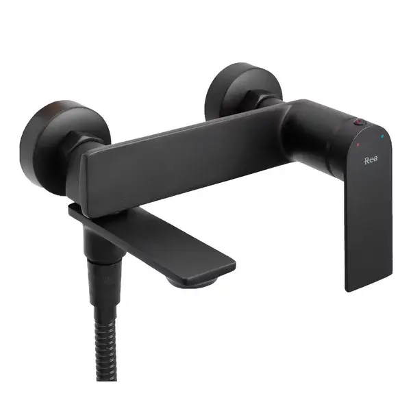 Baterie cada - dus Rea Storm monocomanda negru mat cu set de dus [2]