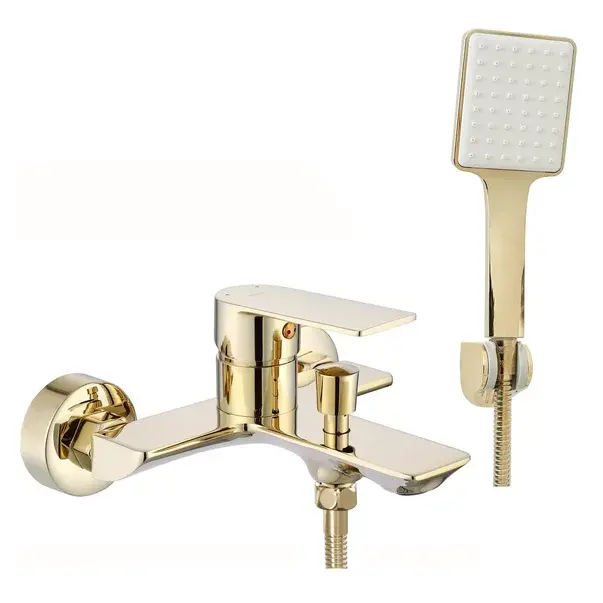 Baterie cada - dus Rea Urban monocomanda auriu cu set de dus [1]