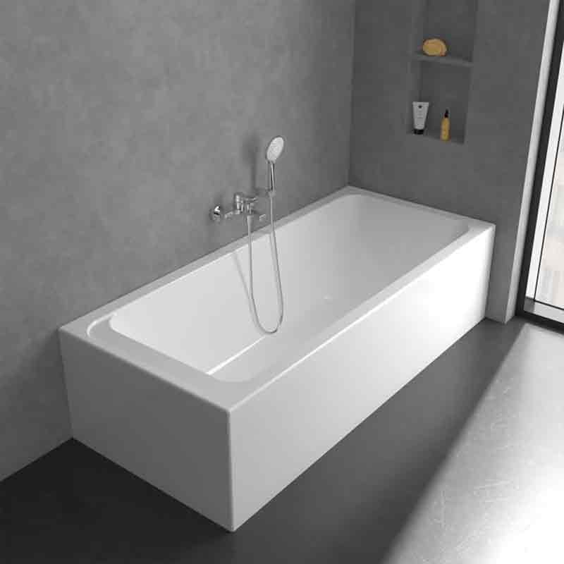 Baterie cada-dus Villeroy&Boch, Architectura, cu montaj pe perete, crom [5]
