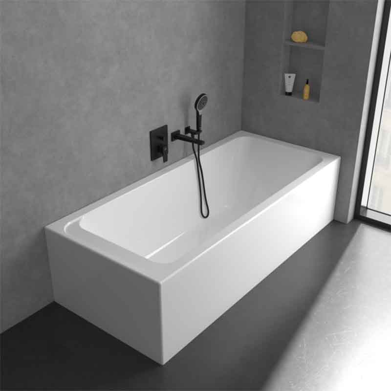 Baterie cadă-duș Villeroy&Boch, Architectura Square, montaj încastrat, negru mat [6]