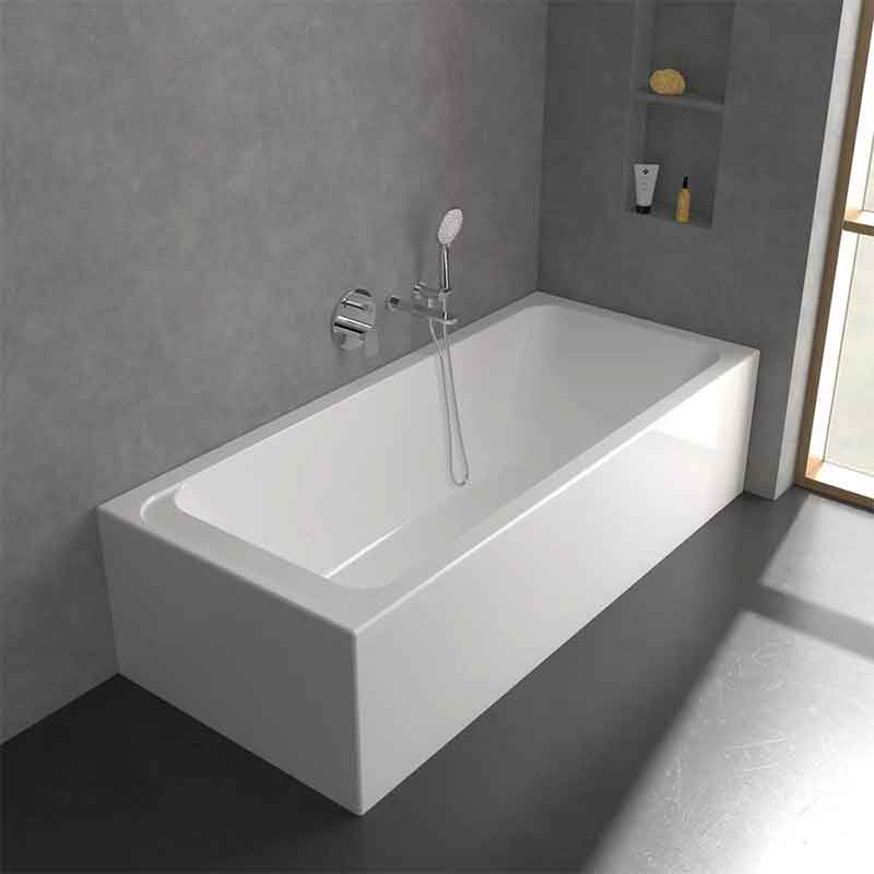Baterie cadă-duș Villeroy&Boch, O.Novo, montaj încastrat, parte vizibilă, crom [3]