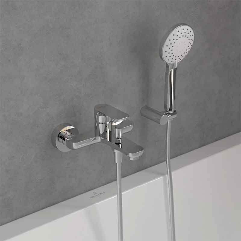 Baterie cadă-duș Villeroy&Boch, O.Novo, montaj pe perete, crom [5]