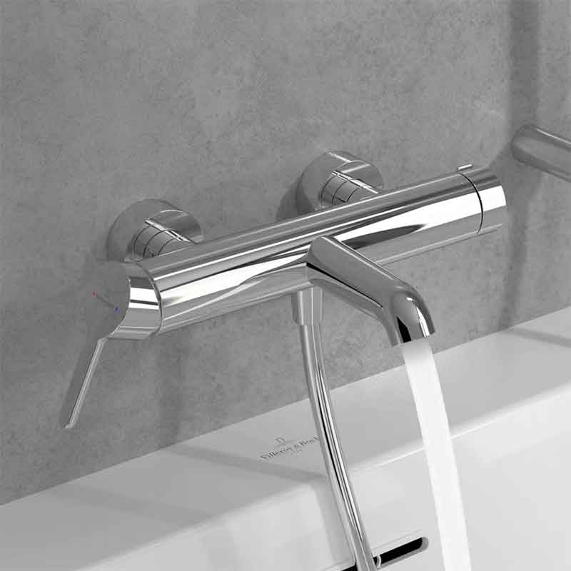 Baterie cadă-duș Villeroy&Boch, Skyla, cu montaj pe perete, crom [8]