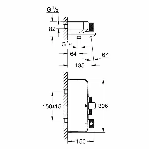 Baterie cada Grohe Grohtherm SmartControl termostatica [6]
