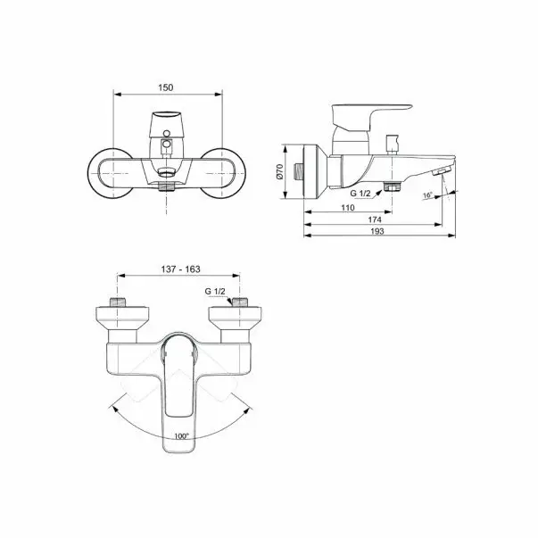 Baterie cada Ideal Standard Connect Air [2]
