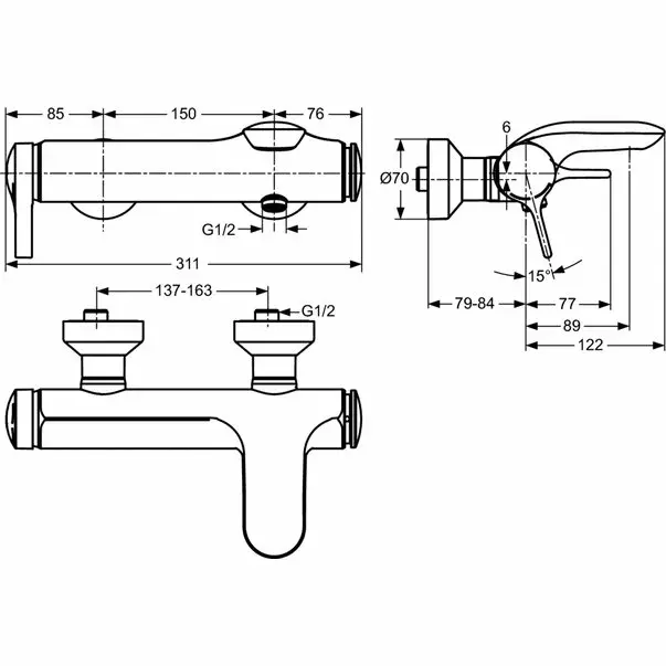 Baterie cada Ideal Standard Melange [3]