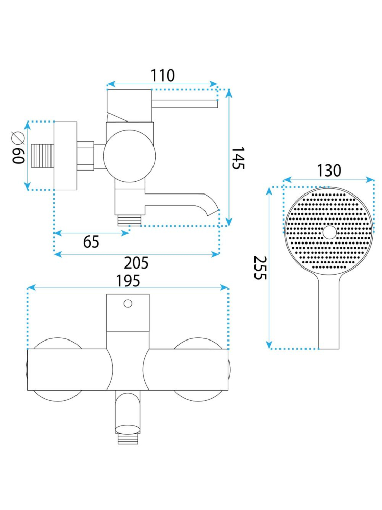 Baterie cada Rea Lungo Stripe auriu periat  [10]