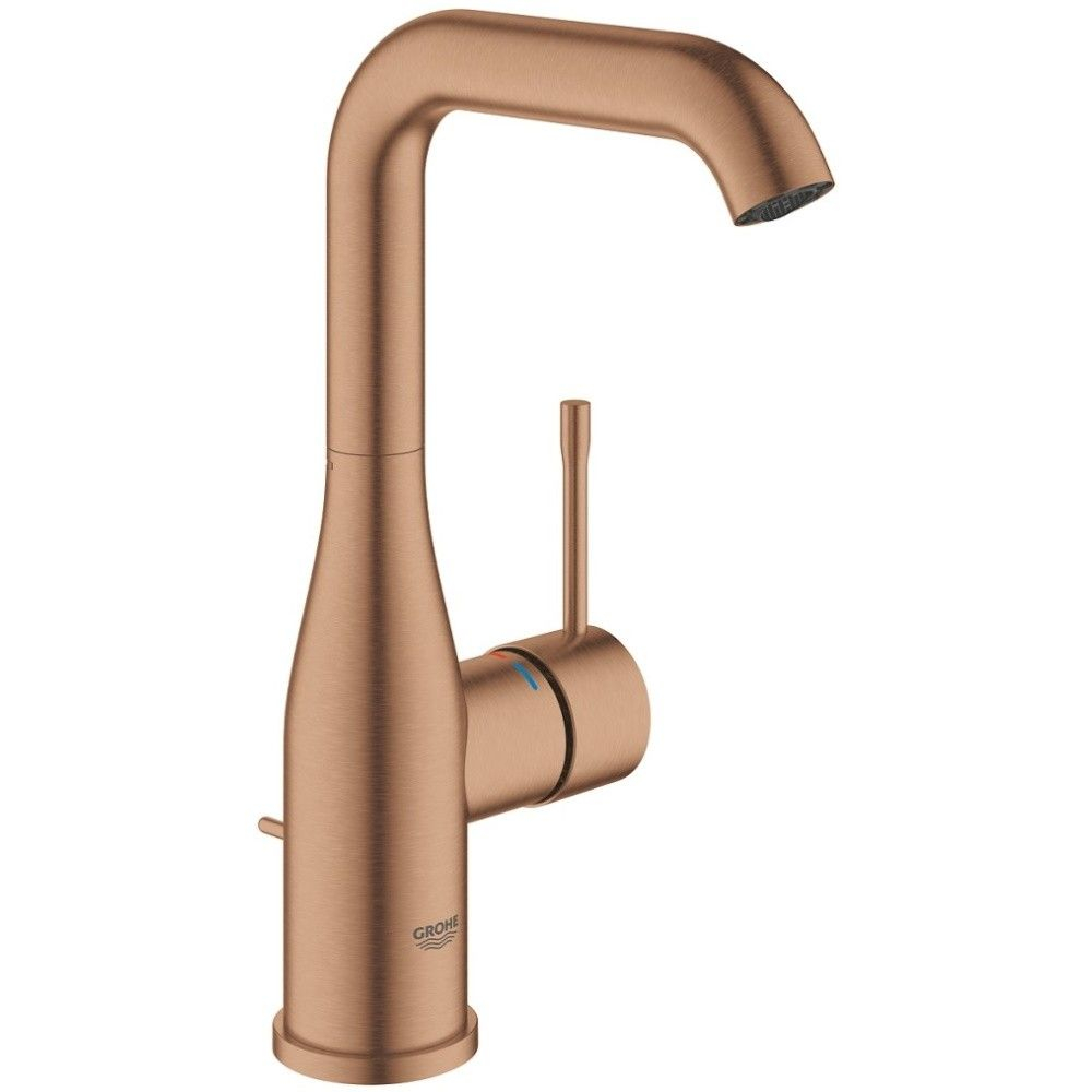 Baterie chiuveta baie cupru mat Grohe Essence, L cu ventil pop-up [1]