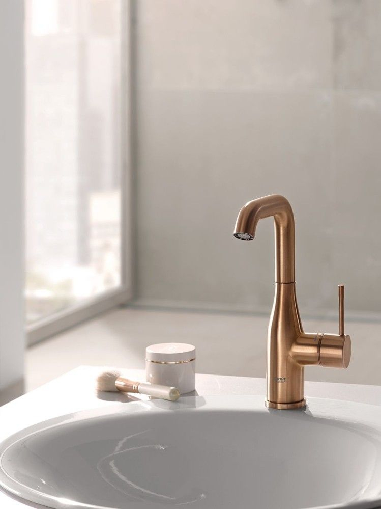 Baterie chiuveta baie cupru mat Grohe Essence, L cu ventil pop-up [3]
