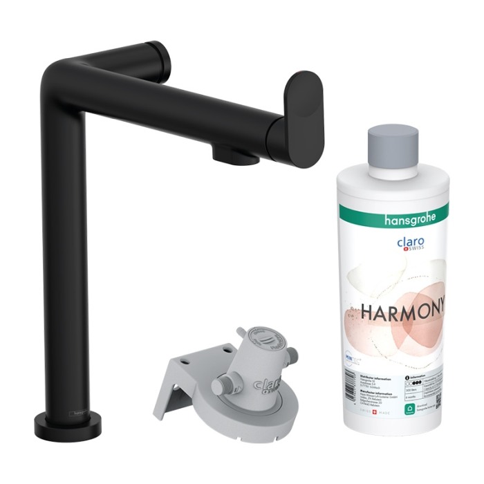 Baterie de bucatarie, Hansgrohe, Aqittura M91 FilterSystem 240, 1 jet, negru mat [1]