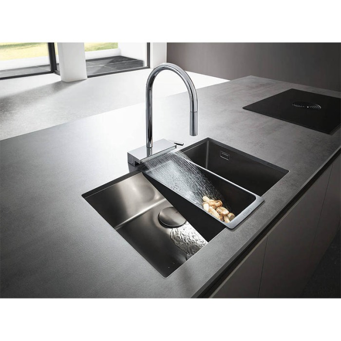 Baterie de bucatarie, Hansgrohe, Aquno Select M81 170, 3 jeturi, sBox, crom [3]
