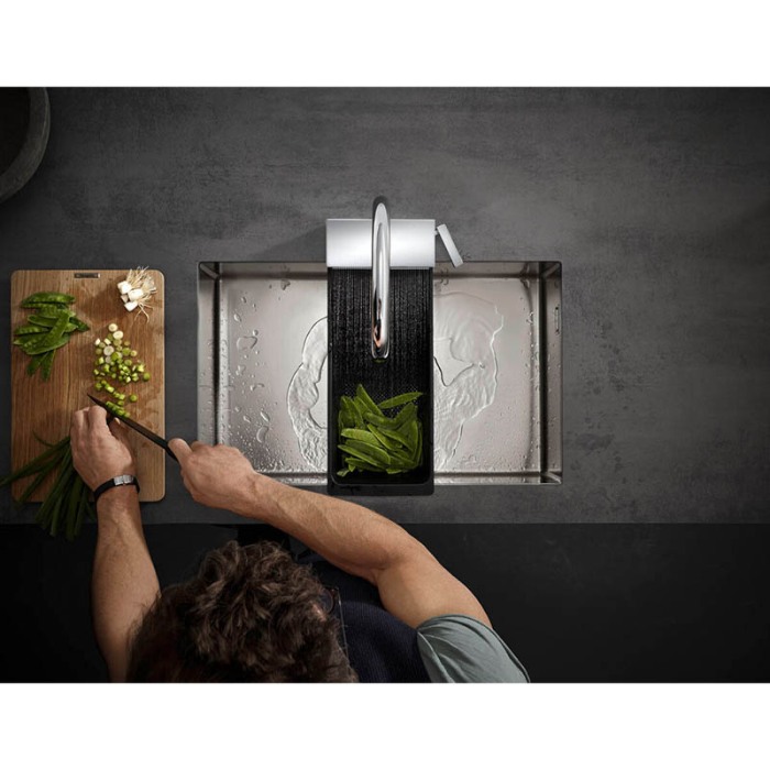 Baterie de bucatarie, Hansgrohe, Aquno Select M81 170, 3 jeturi, sBox, crom [5]