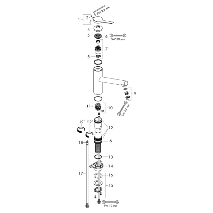 Baterie de bucatarie, Hansgrohe, Zesis M33 150, negru mat [4]