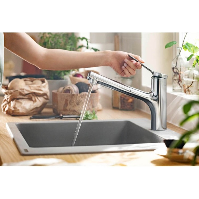 Baterie de bucatarie, Hansgrohe, Zesis M33 150, sBox, crom [6]